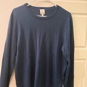 Merino Wool John Lewis Navy Sweater Size Large